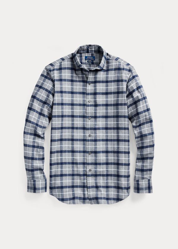 Polo Ralph Lauren Classic Fit Plaid Twill Skjorter Herre Danmark (ILFSX6829)